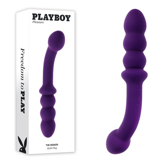 Playboy Pleasure THE SEEKER Purple 20.3 cm Rechargeable Double Ended Vibrator