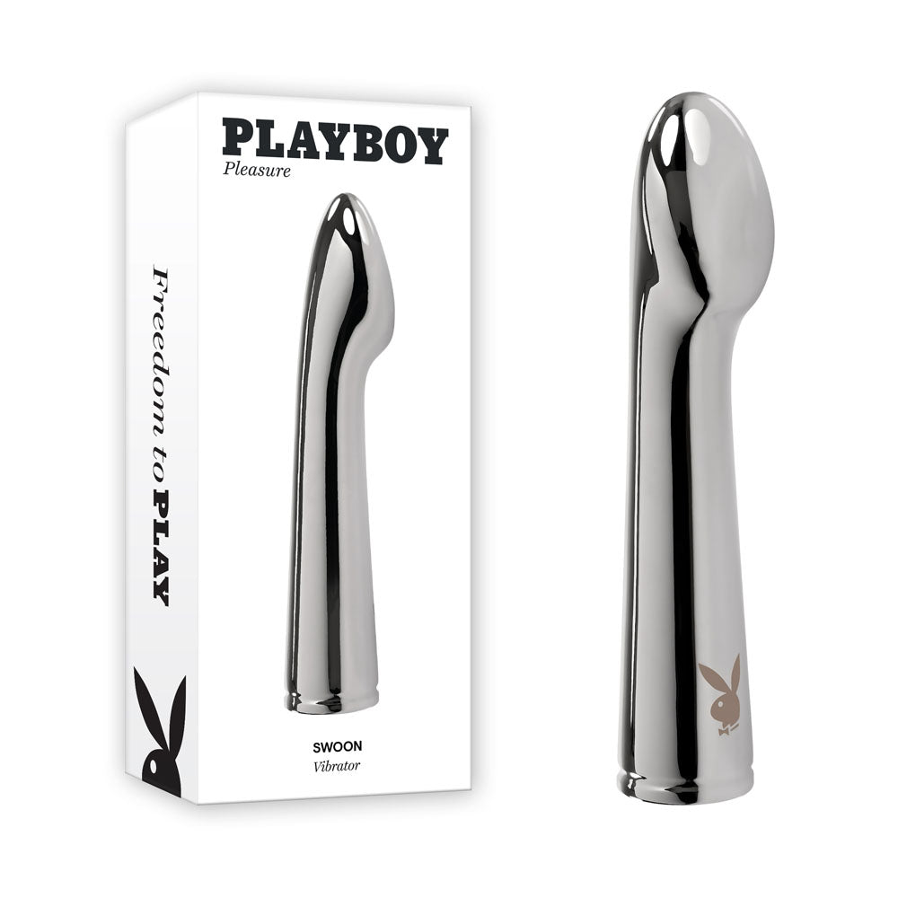Playboy Pleasure SWOON Chrome 14 cm USB Rechargeable Vibrator