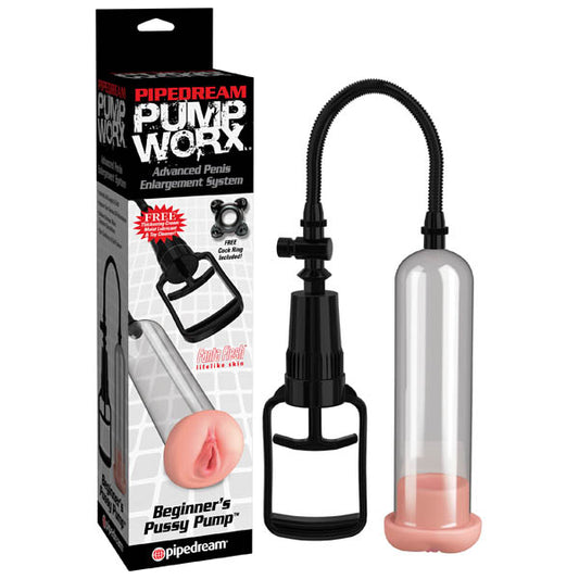 Pump Worx Beginner's Pussy Pump - Penis Pump with Vagina Sleeve