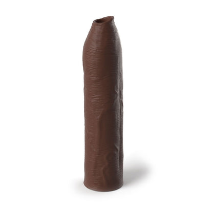 Fantasy X-Tensions Elite Uncut Silicone Penis Enhancer - Brown - 17.8 cm Penis Sleeve