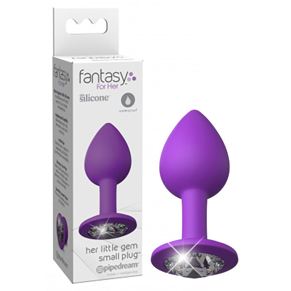 Fantasy For Her Little Gem Small Plug - Purple 7.2 cm Butt Plug with Jewel Base