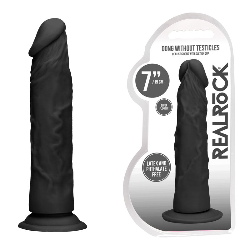 REALROCK 7'' Realistic Dildo - Black 17.8 cm Dong
