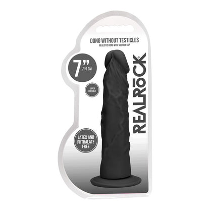 REALROCK 7'' Realistic Dildo - Black 17.8 cm Dong