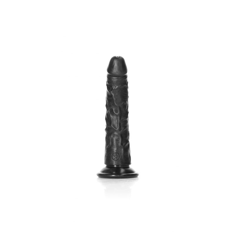 REALROCK Realistic Slim Dildo without Balls - 15.5 cm - Black 15.5 cm (6'') Dong