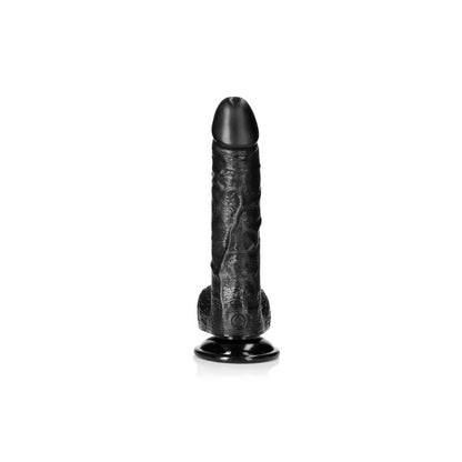 REALROCK Realistic Regular Curved Dong with Balls - Black 20.5 cm (8'') Dong