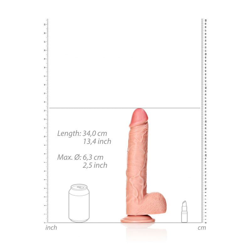 REALROCK Straight Realistic Dildo with Balls - Flesh 30.5 cm (12'') Dong