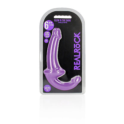 REALROCK 13.5 cm Strapless Strap-On Glow in the Dark - Purple - Glow In Dark Purple Strapless Strap-On