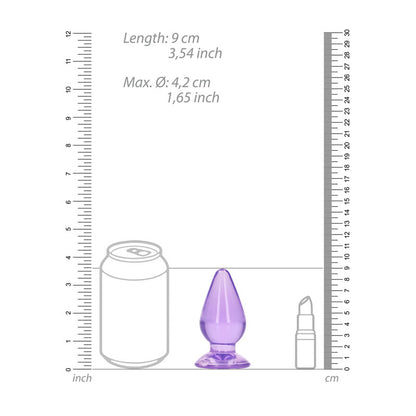 REALROCK 9 cm Anal Plug - Purple - Purple 9 cm (3.5'') Butt Plug