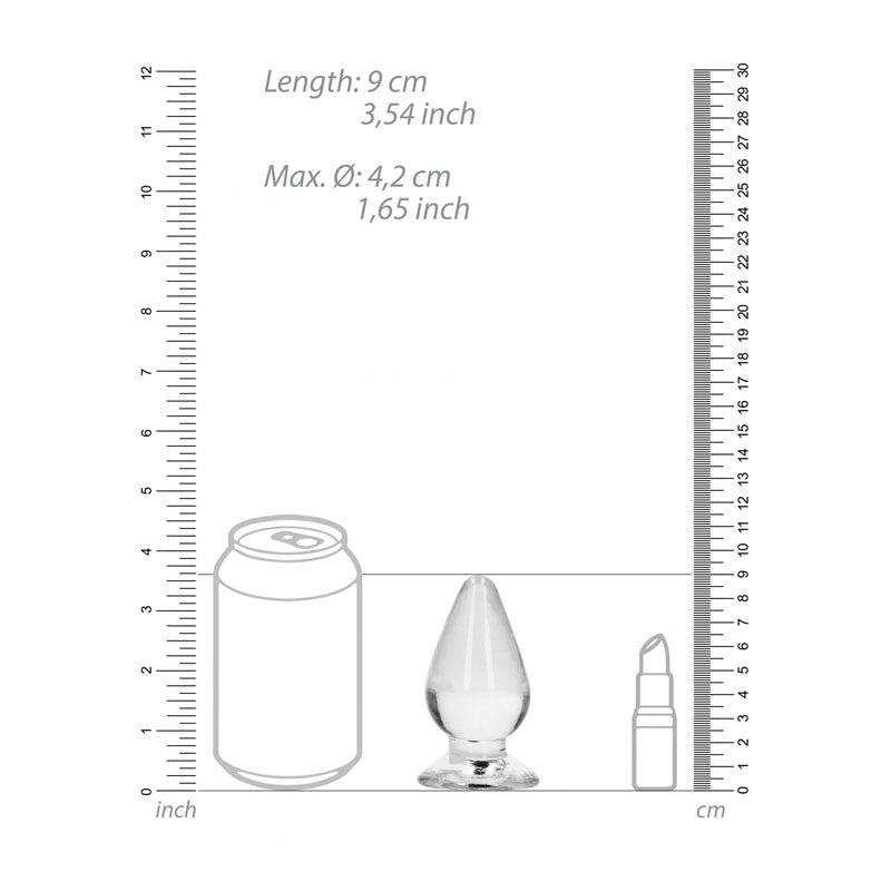 REALROCK 9 cm Anal Plug - Clear - Clear 9 cm (3.5'') Butt Plug