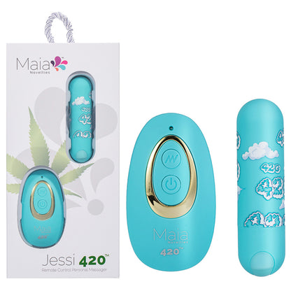 Maia JESSI 420 Remote Sky Blue 7.6 cm Rechargeable Bullet with Wireless Remote
