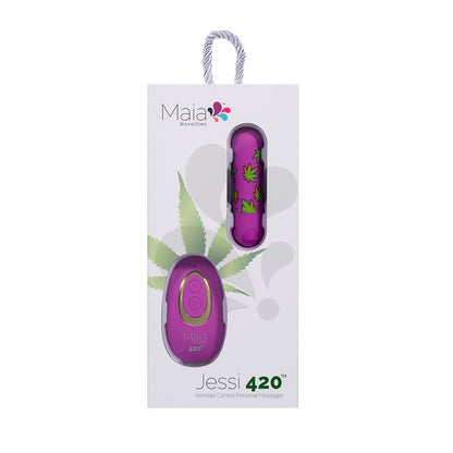 Maia JESSI 420 Remote Purple 7.6 cm Rechargeable Bullet with Wireless Remote