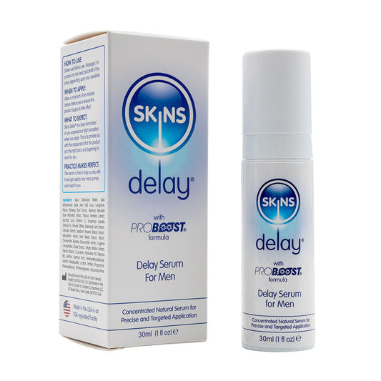 Skins Natural Delay Serum Delay Gel for Men - 30 ml Bottle