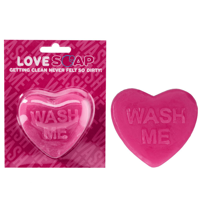 S-LINE Heart Soap - Wash Me - Pink Novelty Soap