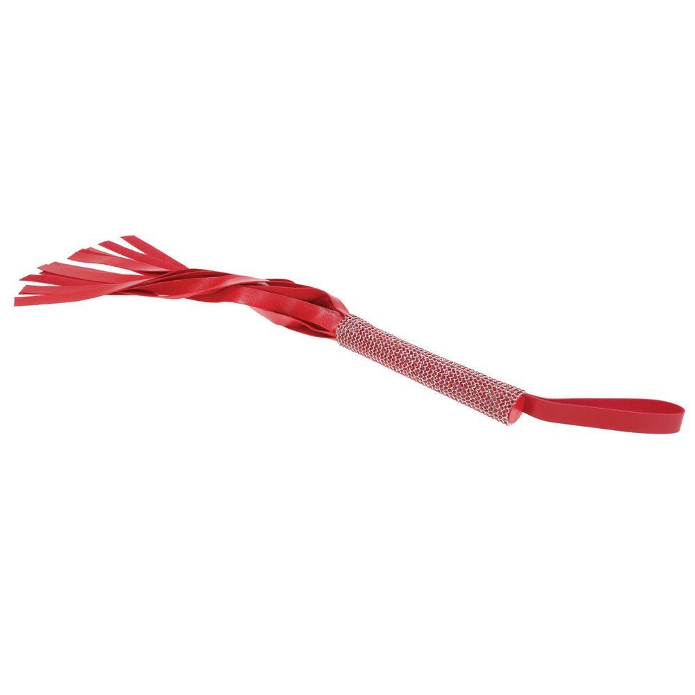 Sex & Mischief Amor Sparkle Flogger - Red 33 cm Flogger Whip