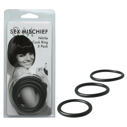 Sex & Mischief Nitrile Cock Ring 3 Pack