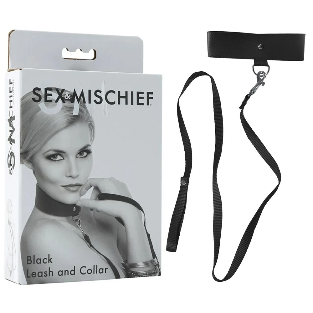 Sex & Mischief Black Leash & Collar