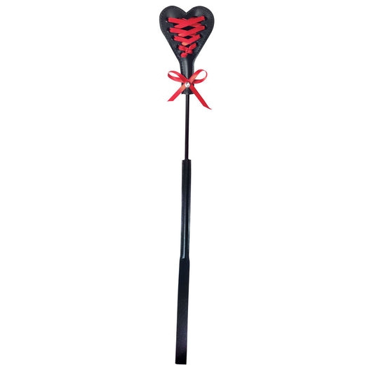 Sex & Mischief Heart Beat Crop Black/Red 37.5 cm