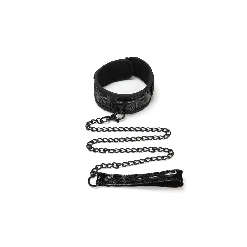WhipSmart Diamond Collar & Leash - Black Restraint
