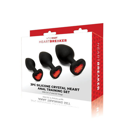 WhipSmart Heartbreaker 3PC Silicone Crystal Heart Anal Training Set