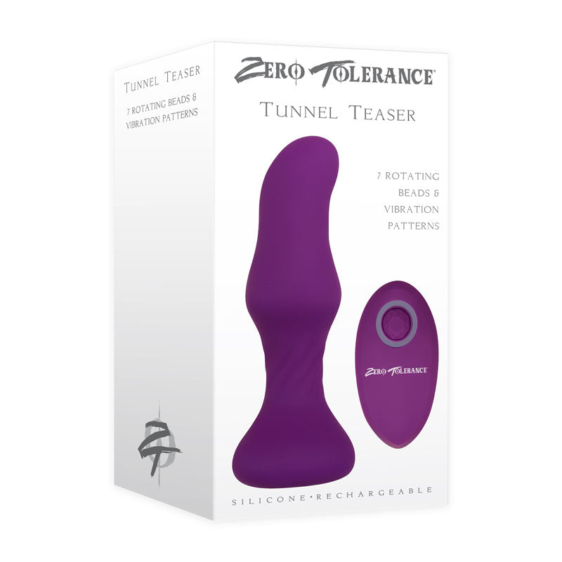 Zero Tolerance Tunnel Teaser - Purple 13.9 cm USB Rechargeable Butt Plug with Wireless Remote