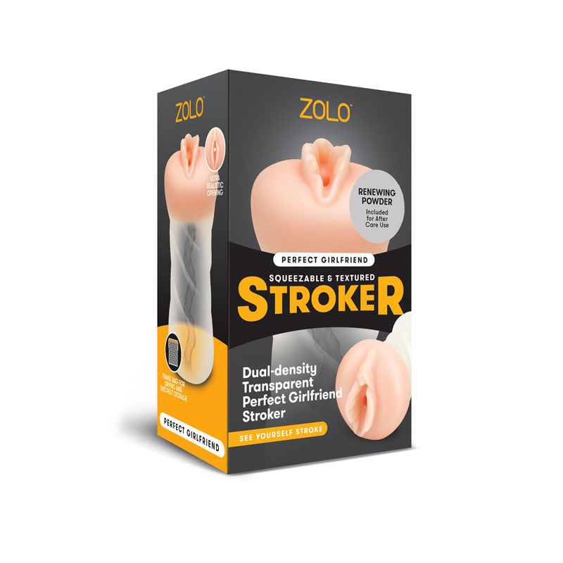 Zolo Perfect Grilfriend Stroker - Clear/Flesh Vagina Stroker
