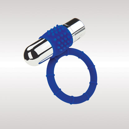Zolo Powered Bullet Cock Ring - Blue USB Rechargeable Cock Ring